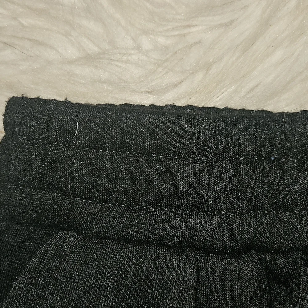 Moral Society Black Sweat Shorts – Faux Button Detail, Juniors M